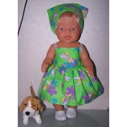zonnejurk tinkerbell groen baby born 43cm