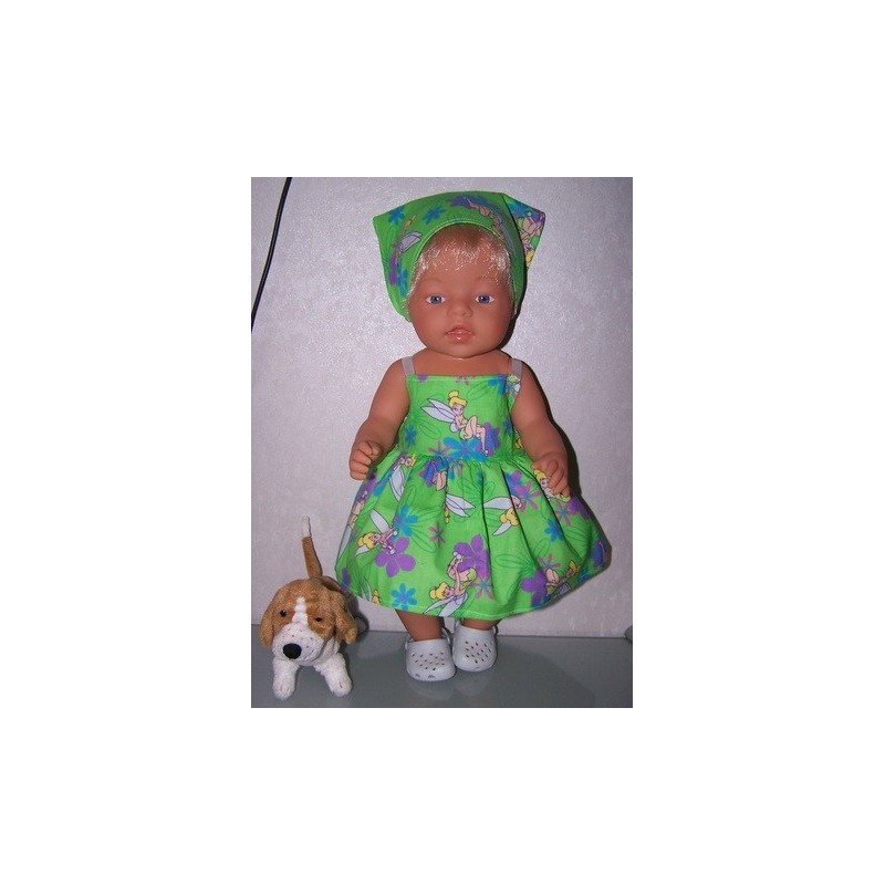zonnejurk tinkerbell groen baby born 43cm