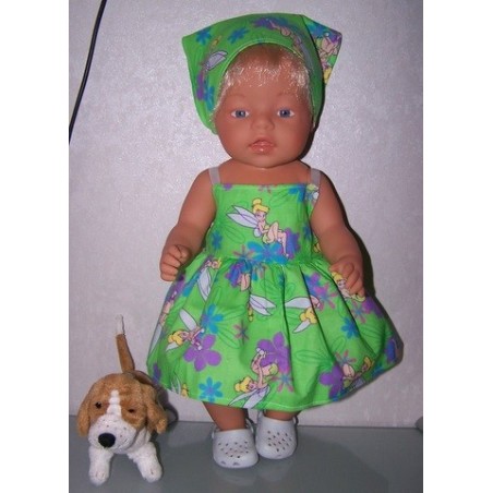 zonnejurk tinkerbell groen baby born 43cm