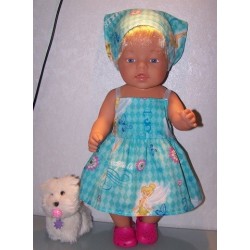 zonnejurk tinkerbell geruit baby born 43cm