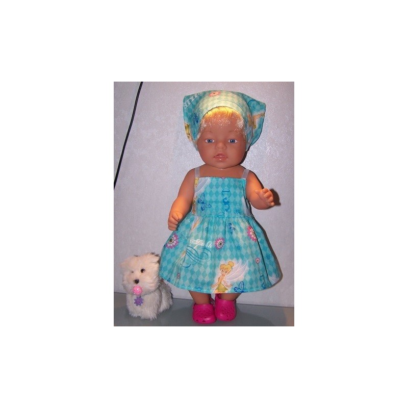 zonnejurk tinkerbell geruit baby born 43cm