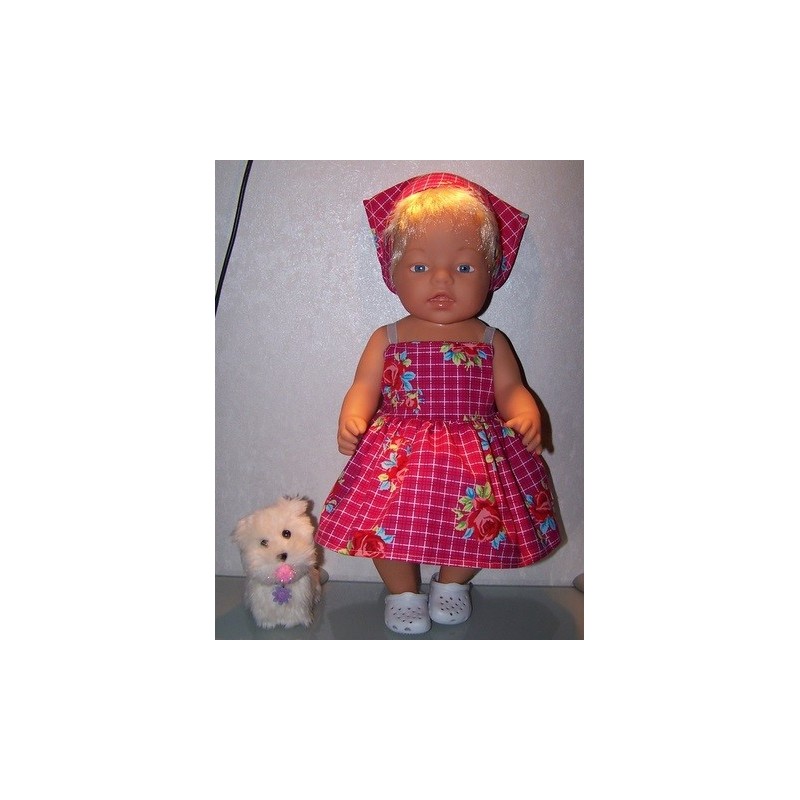 zonnejurk roosjes baby born 43cm