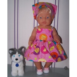 zonnejurk roze bos dieren baby born 43cm