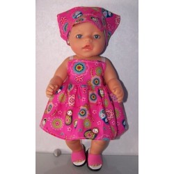 zonnejurk roze matroeska baby born 43cm