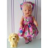 zonnejurk roze matroeska groot baby born 43cm