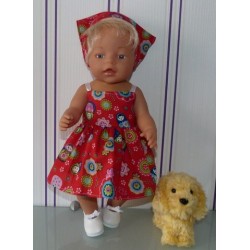 zonnejurk rood matroeska baby born 43cm