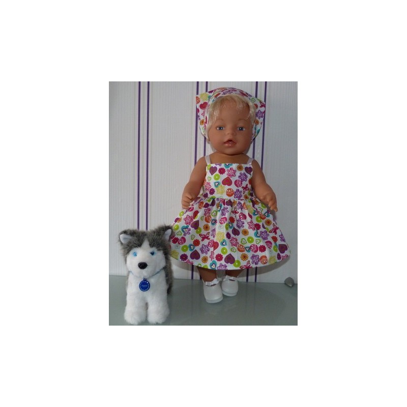 zonnejurk hartjes groot baby born 43cm