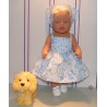 zonnejurk hello kitty blauw hartjes baby born 43cm