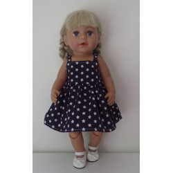 zonnejurk paars met sterren baby born 43cm