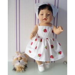 zonnejurk aardbeien baby born 43cm