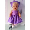 zonnejurk lila roze gestreept baby born 43cm