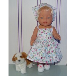 zonnejurk gebloemd baby born 43cm