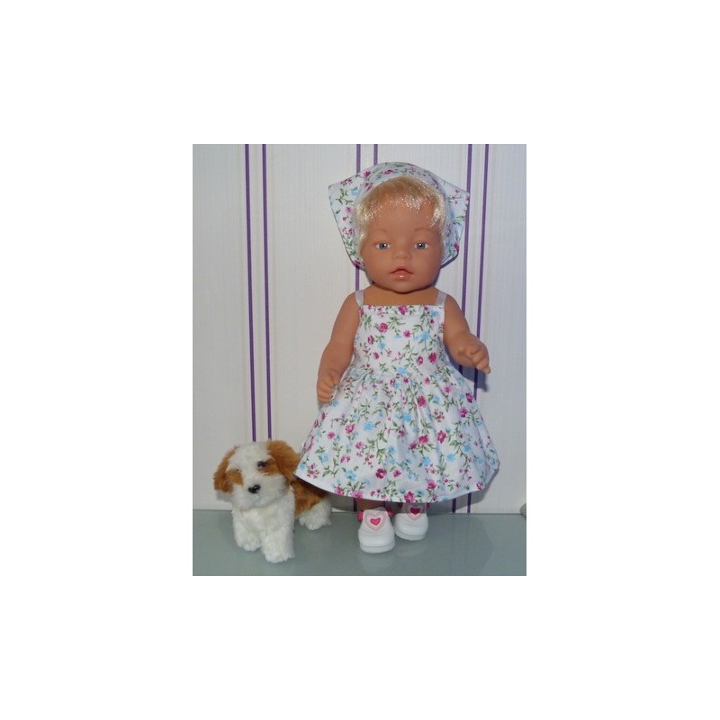zonnejurk gebloemd baby born 43cm