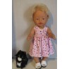 tricotjurk setje roze stippen baby born 43cm