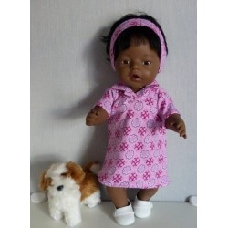 polojurk roze met blauw baby born 43cm