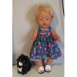 tricotjurk setje paddestoelen  baby born 43cm