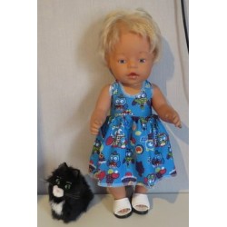 tricotjurk setje blauw uilen baby born 43cm