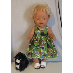 tricotjurk setje groen uilen baby born 43cm