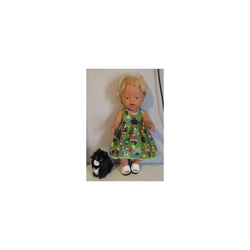 tricotjurk setje groen uilen baby born 43cm