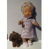 polojurk grijs met bloemen baby born 43cm