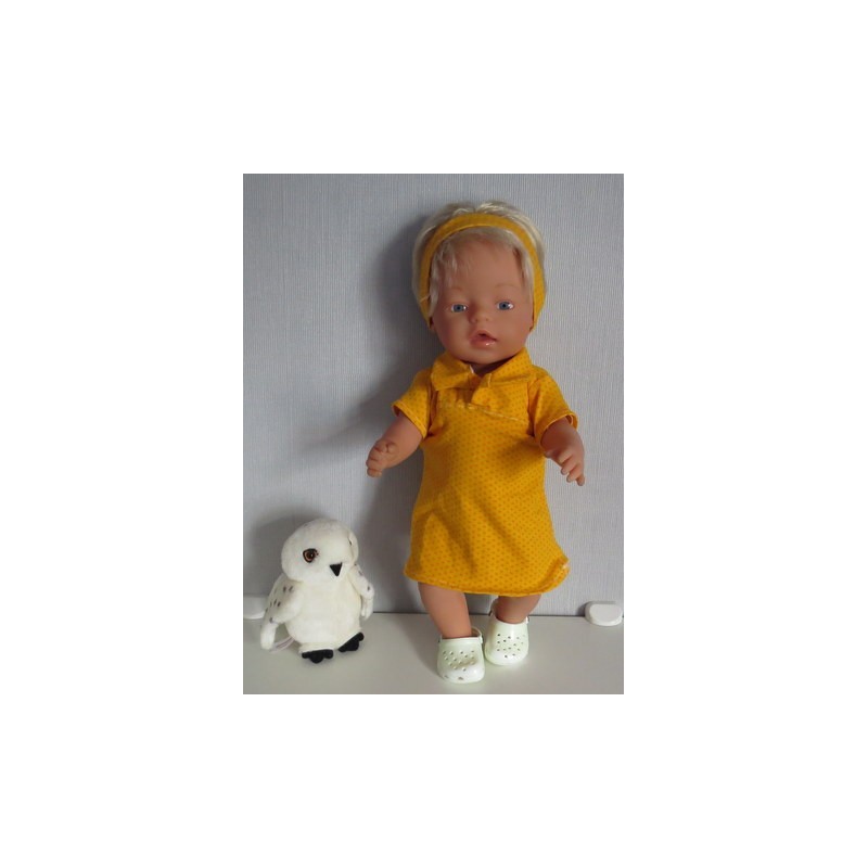 polojurk geel stippen baby born 43cm