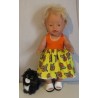 tricotjurk setje geel leeuwen met oranje baby born 43cm