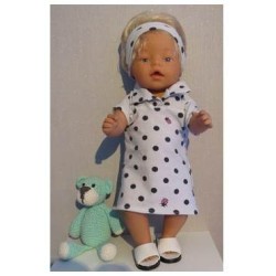 polojurk blauw lieveheersbeestjes baby born 43cm