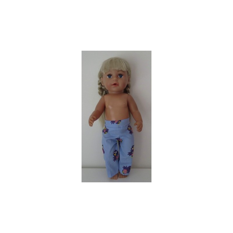lange broek blauw jet baby born 43cm