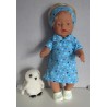 polojurk blauw met hartjes baby born 43cm