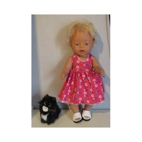 tricotjurk setje hard roze baby born 43cm