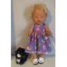 tricotjurk setje lila vogels baby born 43cm
