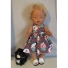 tricotjurk setje grijs vogels en stippen baby born 43cm