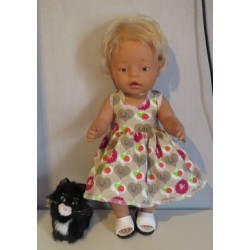 tricotjurk setje bruin paarden baby born 43cm