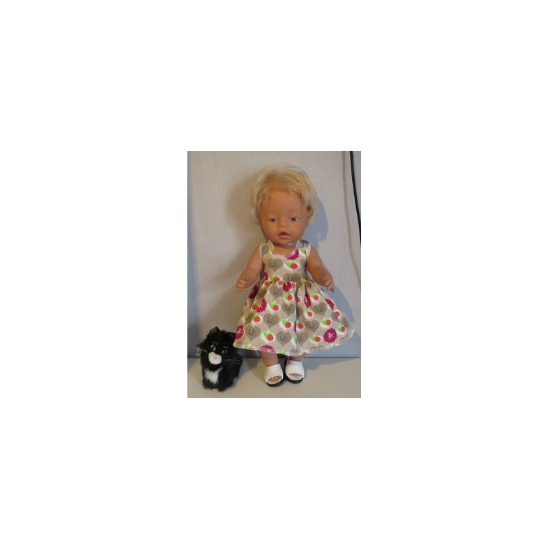 tricotjurk setje bruin paarden baby born 43cm