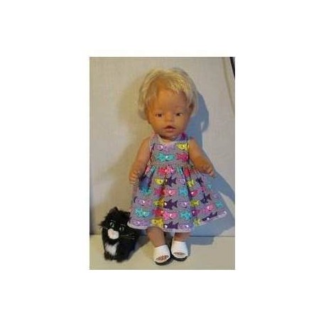 tricotjurk setje grijs haaien baby born 43cm