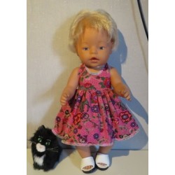 tricotjurk setje roze olifanten baby born 43cm