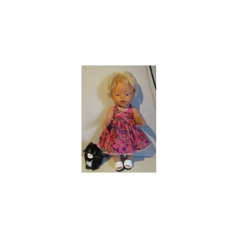 tricotjurk setje roze olifanten baby born 43cm