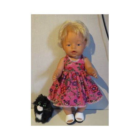 tricotjurk setje roze olifanten baby born 43cm