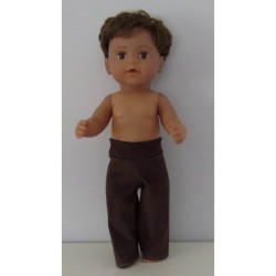 lange broek donker bruin baby born 43cm