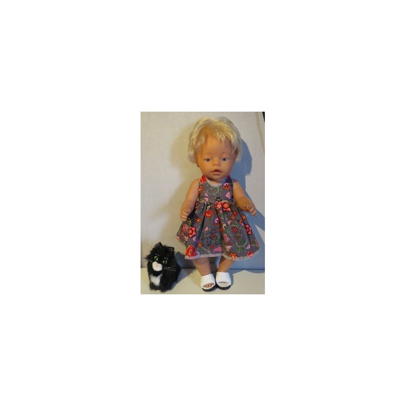 tricotjurk setje grijs olifanten baby born 43cm