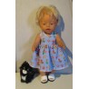 tricotjurk setje blauw eekhoorns baby born 43cm