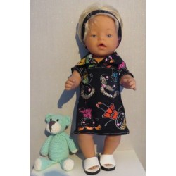 polojurk zwart baby born 43cm