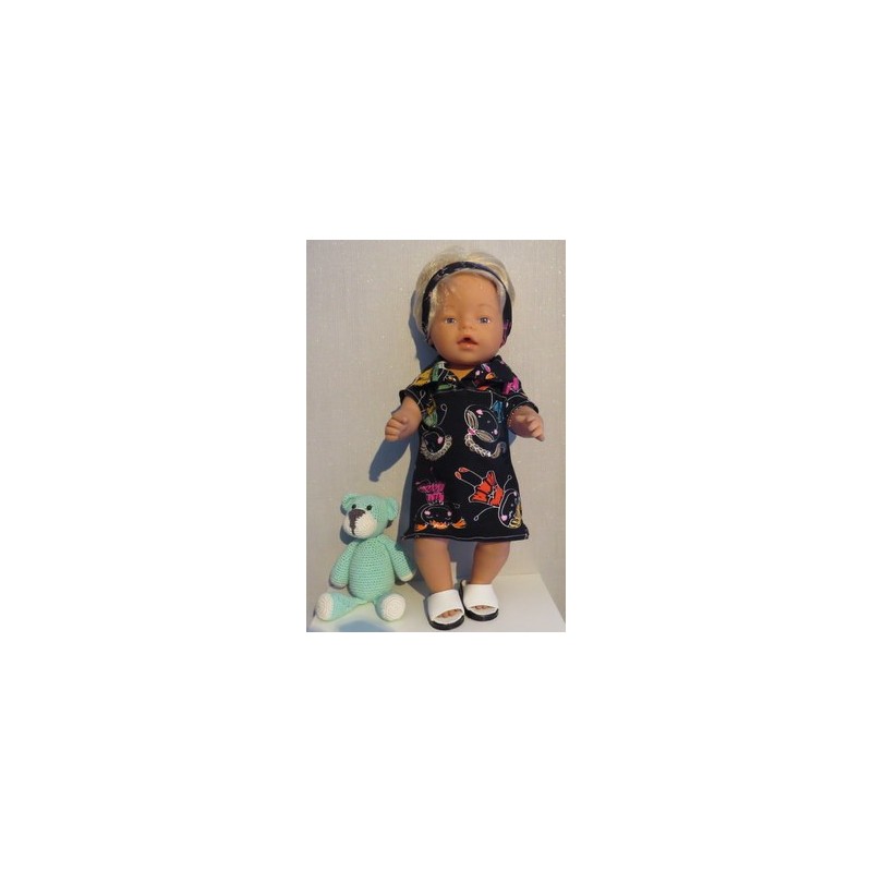 polojurk zwart baby born 43cm