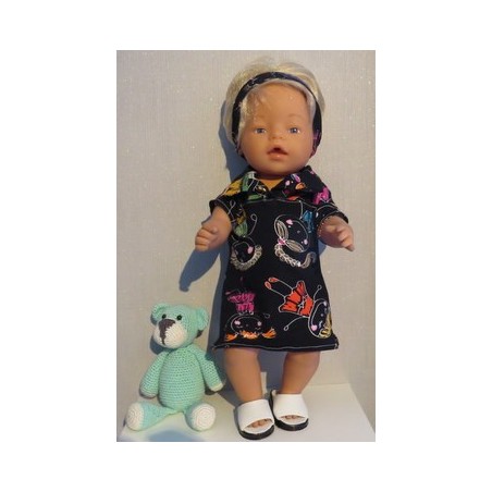 polojurk zwart baby born 43cm