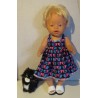 tricotjurk setje donker blauw vogels baby born 43cm