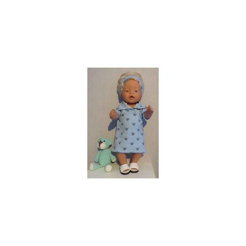 polojurk blauw kroontjes baby born 43cm