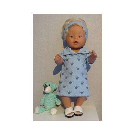 polojurk blauw kroontjes baby born 43cm