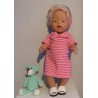 polojurk roze gestreept baby born 43cm