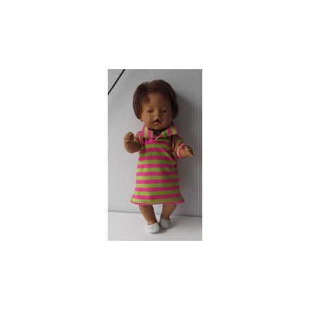 polojurk groen met groen gestreept baby born 43cm