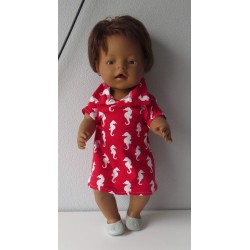 polojurk rood zeeparrdjes baby born 43cm